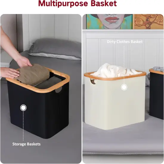 Laundry Basket with Handles, Collapsible Laundry Baskets Hampers for Laundry, Versatile Storage Basket and Small Laundry Basket {5}