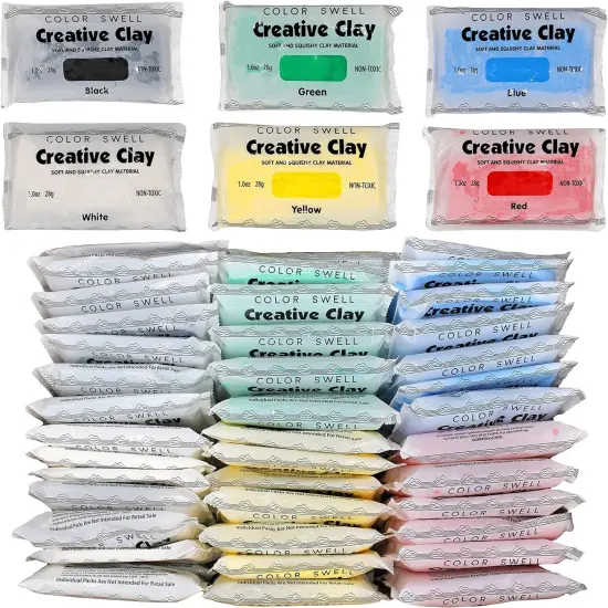 Creative Clay Bulk Pack - 80 Packs of 1oz air-Drying Clay for Kids, Adults, classrooms {4}
