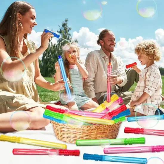 24 Pack 14&rsquo;&rsquo; Bubble Wands, Big Bubble Wands With 24 Bubble Refill Solution, Bubbles Party Supplies For Easter, Birthday, Wedding, Summer Outdoor/indoor Activity, Bubbles Party Favors For Kids {4}