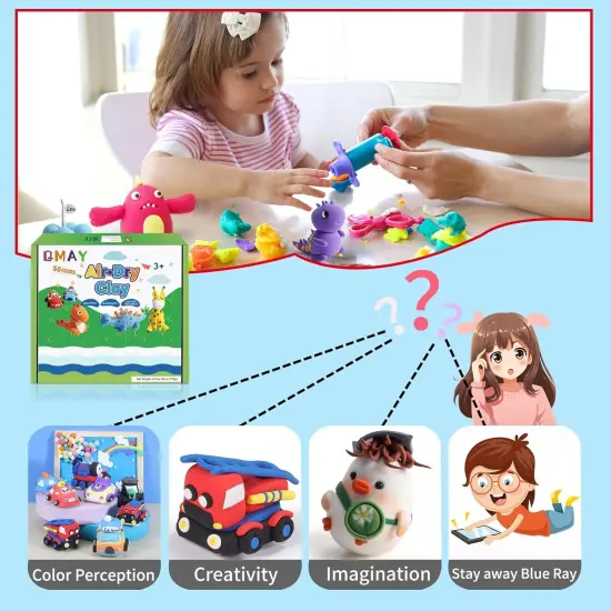 Air Dry Clay Kit - 50 Colors DIY Modeling Clay Ultra Light Magic Clay, Nontoxic & Soft Clay with Sculpting Tools and Decoration Accessories, Art Craft Gift for Kdis 3-12 {2}