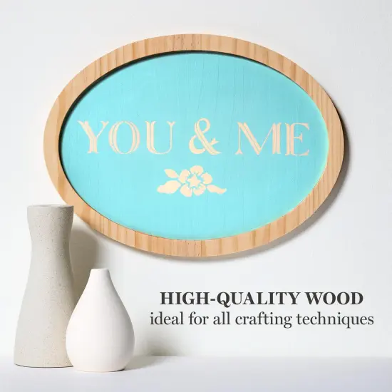 Martha Stewart&trade; 10" x 14" Hardwood Oval Plaques - 2 pc. - 68535 {3}