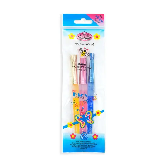 BK679 | Big Kid's Choice&trade; Lil' Grippers&trade; 3pc Funky Pouncer Brush Set {1}