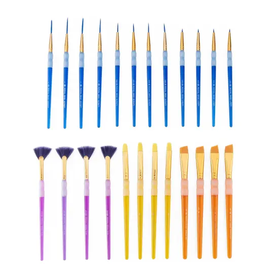 RCVP-BK204 | Big Kid's Choice&trade; 24pc Taklon Specialty Brush Classroom Value Pack {3}