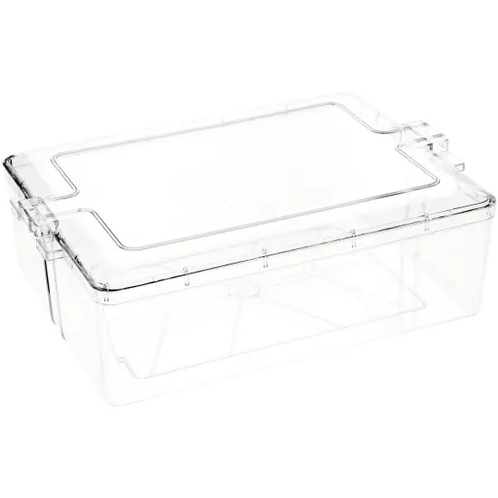 Pioneer Plastics 295C Clear Rectangular Plastic Container, 12.3125" W x 9.0625" D x 4" H {1}