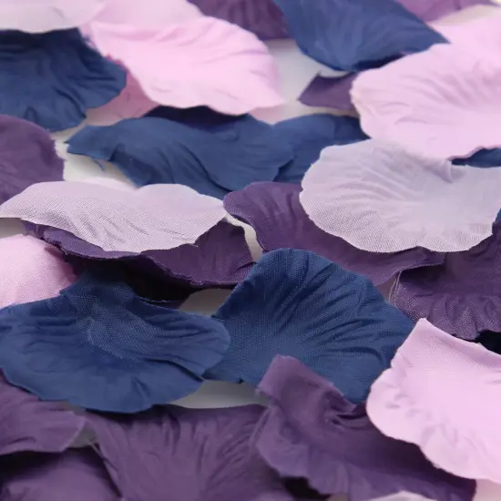 900PCS Purple Lavender Navy Blue Silk Rose Flower Petals Wedding Confetti {2}