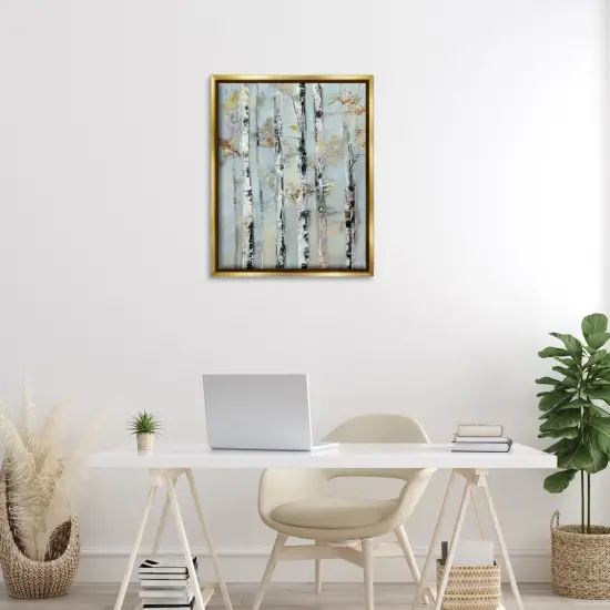 Stupell Industries Autumn Birch Trees Floating Frame By Sally Swatland {2}