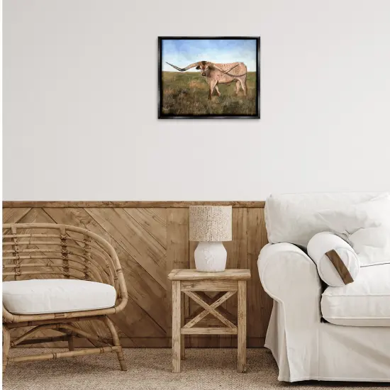 Stupell Industries Cattle with Beautiful Horns Floating Frame By Kathy Winkler&nbsp; {2}