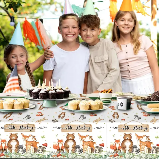 3pcs Woodland Animals Tablecloth {4}