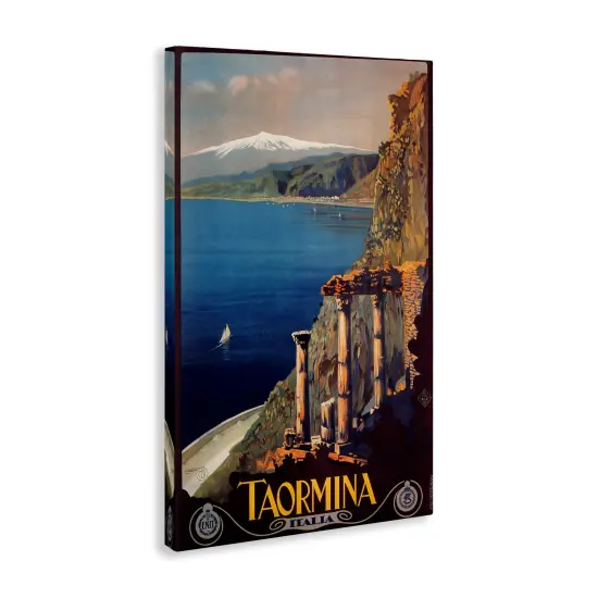Stupell Industries Tormina Italy Travel Poster Canvas Design by Marcus Jules {3}