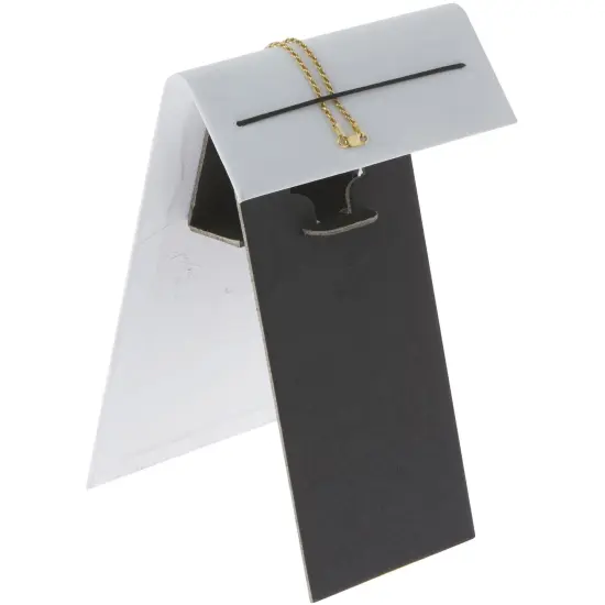 Plymor White Faux Leather Medium Bracelet Ramp with Easel Display Stand, 4.75" W x 5" D x 7.375" H {4}