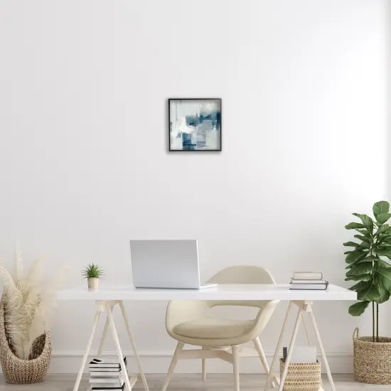 Stupell Industries Faded Abstraction with Blues Framed Giclee By Susan Jill {8}