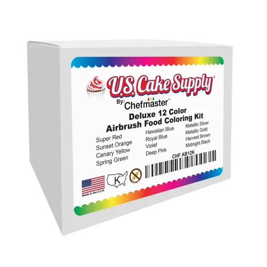 Chefmaster 12-Color 19ml Airbrush Cake Color Kit {6}