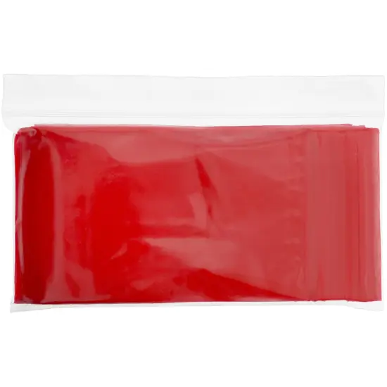 Plymor 3" x 5", Red 2 Mil Zipper Reclosable Plastic Bags {5}