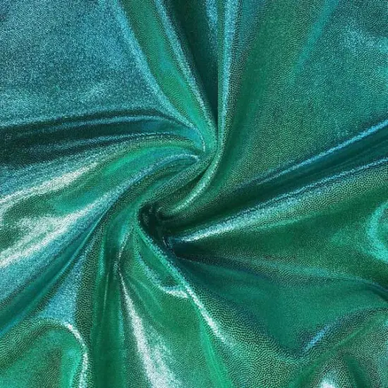 Mystique Foiled Spandex Fabric Green/Green {1}