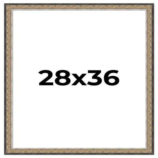 Ornate Silver Picture Frame - UV Acrylic, Foam Board Backing, Hanging Hardware {1}