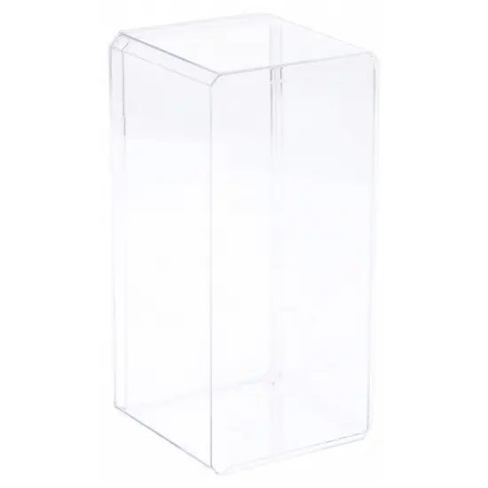 Pioneer Plastics 084C Clear Plastic Beveled Edge Display Case, 3.5" W x 3.75" D x 8" H (Mailer Box) {3}