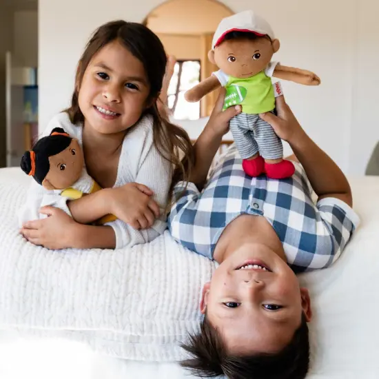 HABA Soft Doll Mason &ndash; 11.5" Plush Baby Boy Toy with Black Hair for Ages 6 Months and Up, First Doll Gift for Kids, Machine Washable Multicolor {6}