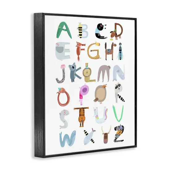 Stupell Industries Animal Shaped Alphabet Framed Giclee By Carla Daly {3}
