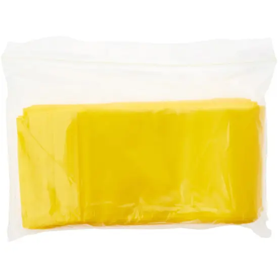 Plymor 3" x 5", Yellow 2 Mil Zipper Reclosable Plastic Bags {4}