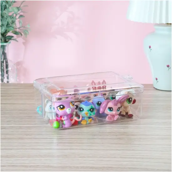 Pioneer Plastics 049C Clear Rectangular Plastic Container, 6.75" W x 4.8125" D x 2.375" H {6}