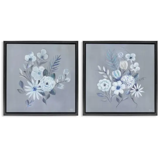 Stupell Industries Delicate Flower Bunches 2pc Floating Frame Set Design by Marilyn Dunlap {1}
