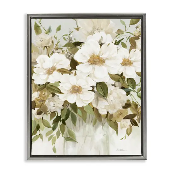 Stupell Industries Earthy Green & White Magnolias Floating Frame By Carol Robinson {1}