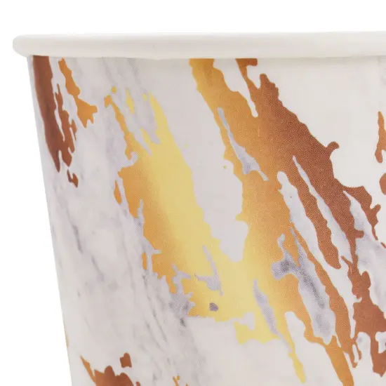 100 Pack 4 Oz Mini Disposable Paper Cups - Marble Disposable Party Cup for Espresso, Mouthwash, Tea, Coffee, Versatile Espresso Cups Multicolor {6}