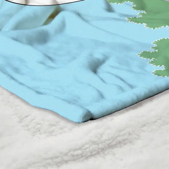 Smurfs Silk Touch Sherpa Throw Blanket Classic Village {5}