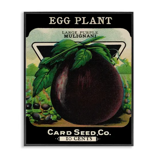 Stupell Industries Vintage Gardening Eggplant Framed Giclee By Lil' Rue {1}