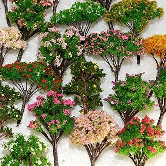 Mixed Model Trees Accessories Model Train Scenery Architecture Trees Model Scenery with No Stands {4}