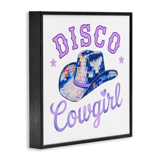 Stupell Industries Purple Disco Cowgirl Hat Framed Giclee Design by Amanda Greenwood {3}