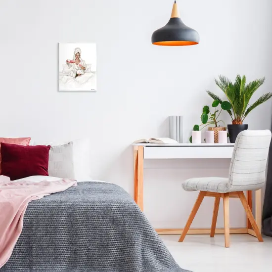 Stupell Industries Pouring Rosé Wine in Bed Wall Plaque Design by Ziwei Li {2}