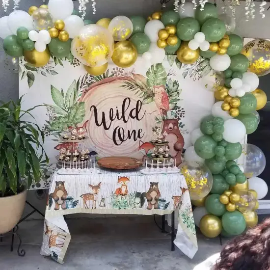 3ct Woodland Plastic Tablecloth Creatures Fox {3}