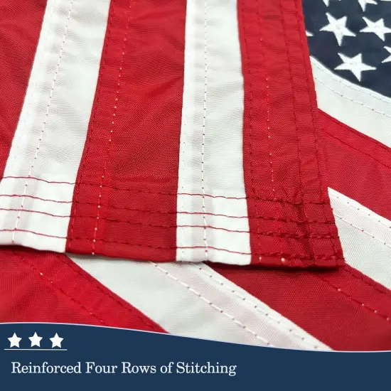 Small American Flag Boat Flag USA 12x18 US Flags for Outside Heavy Duty Outdoor Embroidered Stars 2 Brass Grommets for Marine UTV {5}
