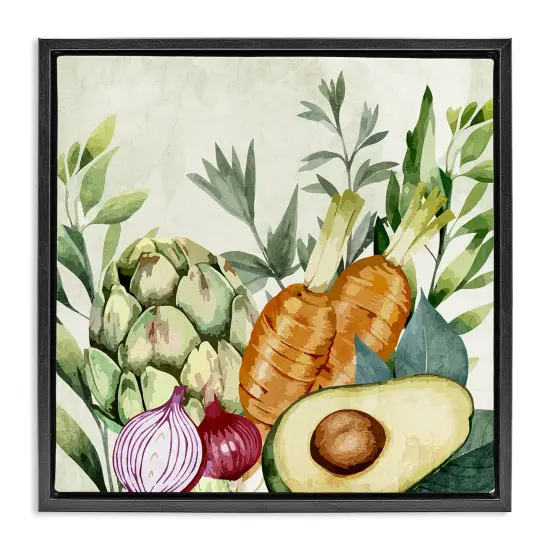 Stupell Industries Organic Vegetable Harvest Floating Frame Design by Kim Allen {1}