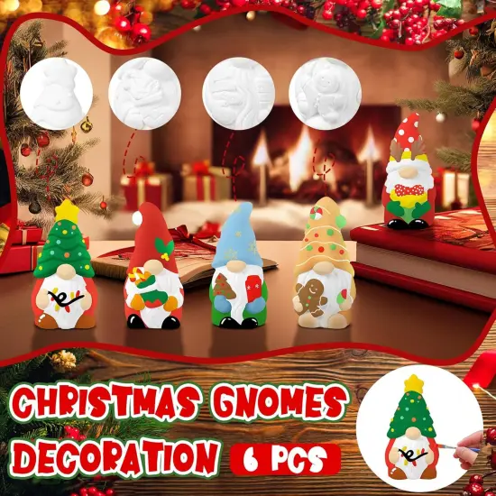 6 Sets Paint Your Own Fall Thanksgiving Winter Christmas Ceramic Statues Ready to Paint Ceramics {3}