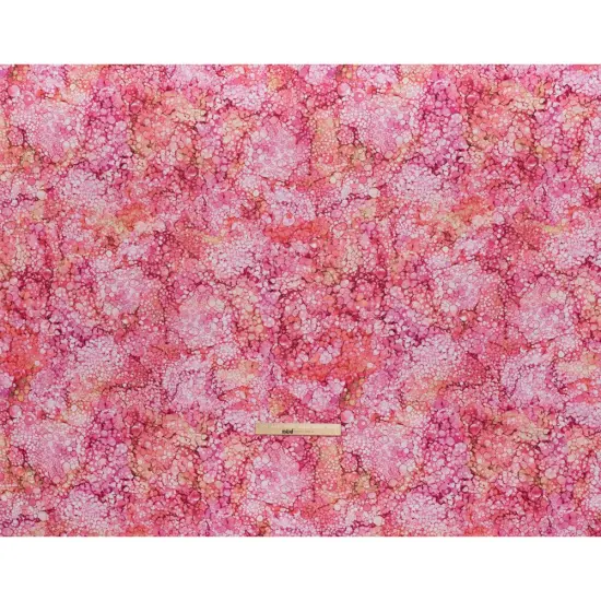 1 Yard Romance Bubbles Quilting Cotton Fabric Bliss Collection Pink Coral Design 43 inch Width {3}