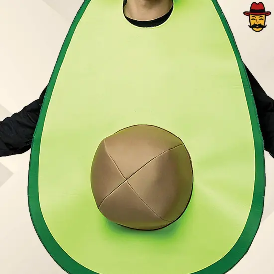 Avocado Adult Costume Funny Green Fruit Tunic with Seed Halloween Party Outfit {4}