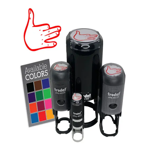 Dog Shadow Puppet Hand Self-Inking Rubber Stamp Crafting Planners Brown {7}