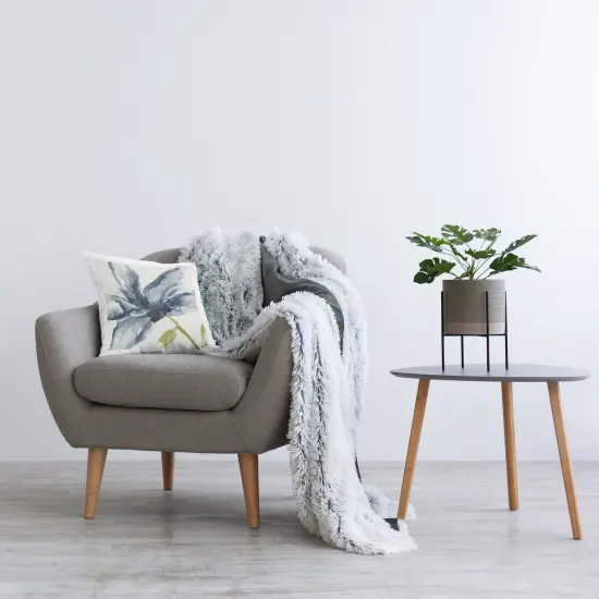 Stupell Industries Petals Of Sky Flower Indoor Pillow, 18 x 7 x 18 {2}