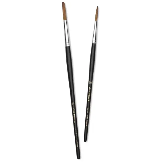 Da Vinci Kolinsky Red Sable Lettering Brushes - Short Handle, Set of 2 {1}