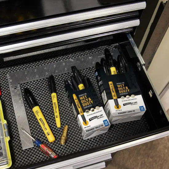 Avery UltraDuty Marks A Lot Permanent Markers, Bullet Tip, Water Resistant, Industrial Grade Ink, 12 Black Markers (29840) {6}