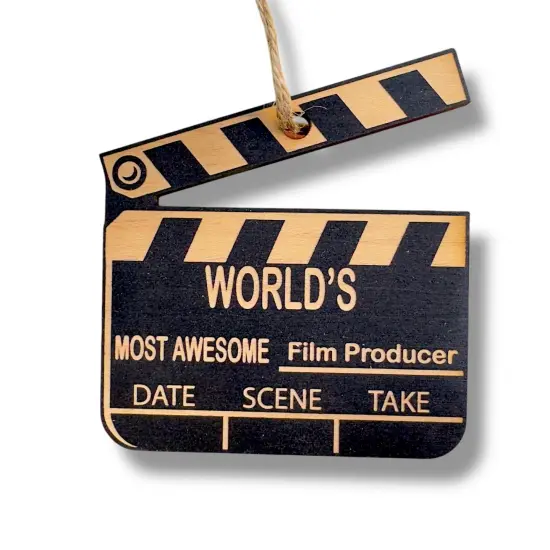 Ornament - Black - Worlds most awesome Film Producer {1}