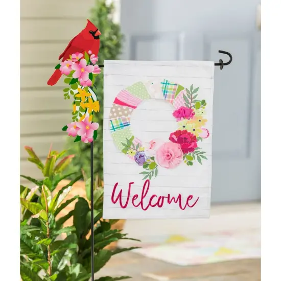 Wrapped Wreath Easter Garden Flag 2 Sided Burlap {4}