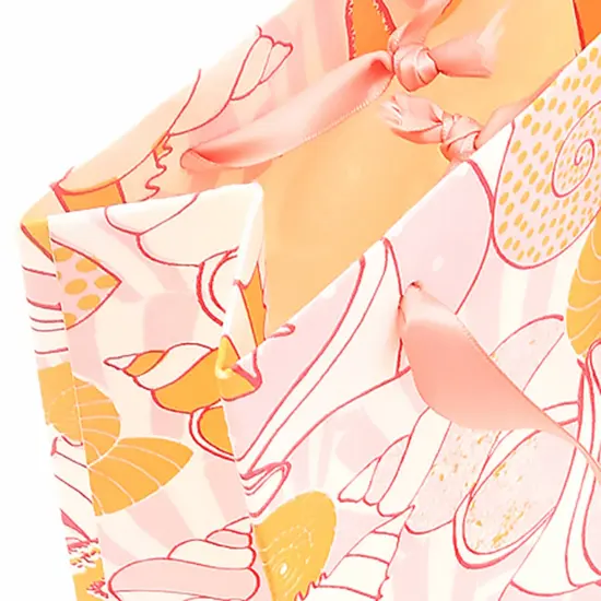 Small Gift Bag - Set of 5 - 8.5" X 6.5" Pink {5}