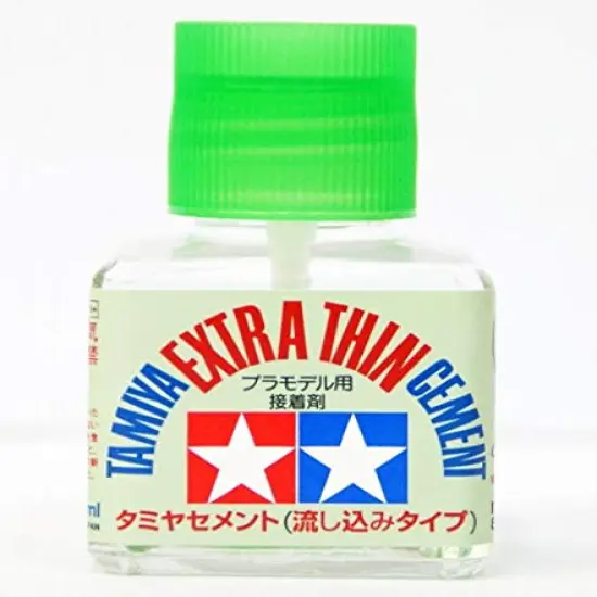 Tamiya 87038 Extra Thin Cement Glue Fine Tip 40ml - 2 Pack {1}