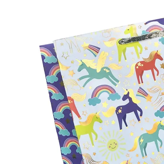 Vibrant Patterned Gift Bags 10" X 4" X 8" {3}