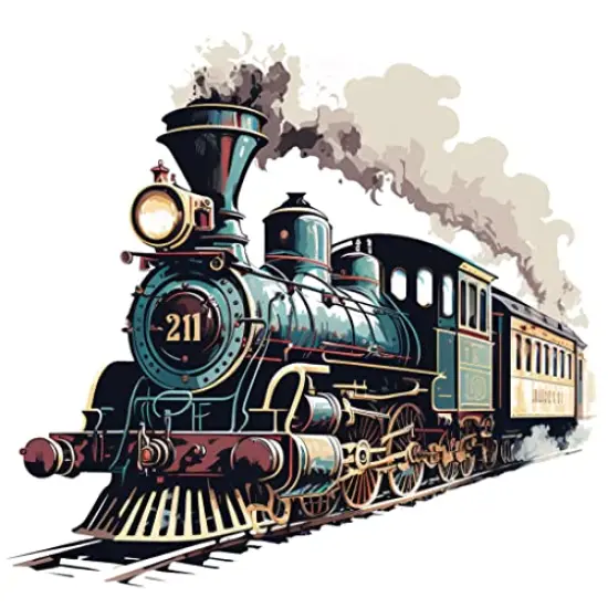 Steam Train #6 Edible Cake Topper Image Decoration Frosting sheet (8 Inch Round) {1}