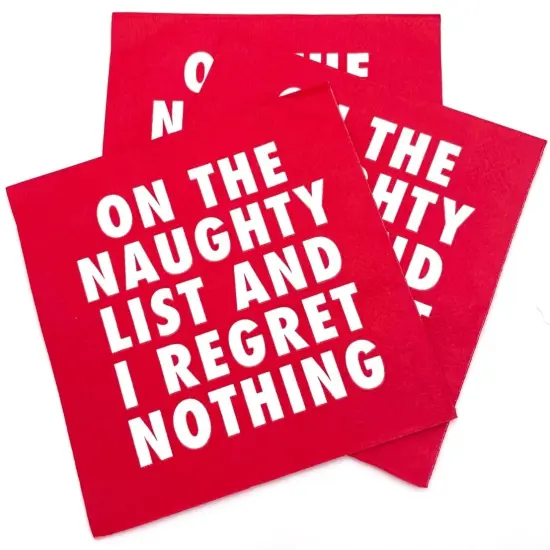 I REGRET NOTHING HOLIDAY COCKTAIL NAPKINS {2}