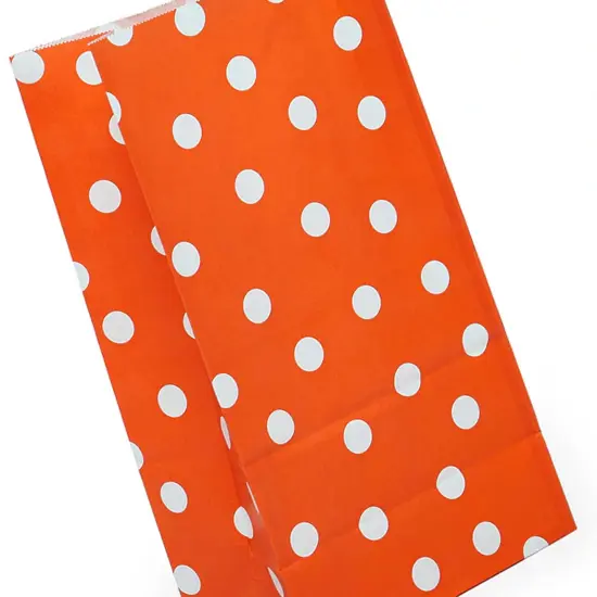 Dot Patterned Sos Food Bags 5'' x 3'' x 9 1/2'' Wrap {6}